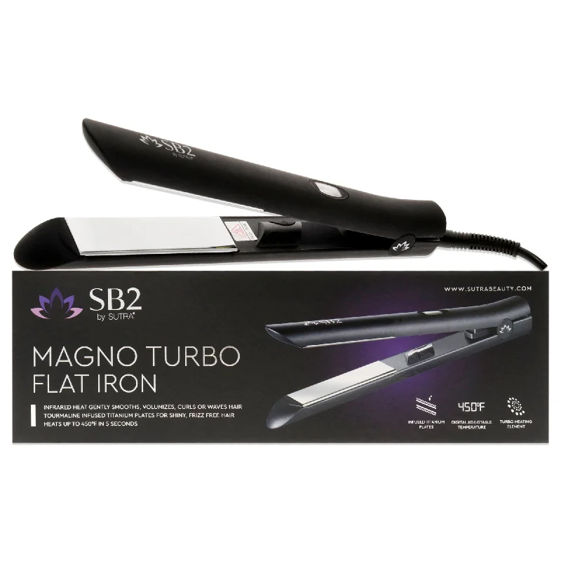 leave-in conditioner for healthy curls-Sutra Magno Turbo Flat Iron - 10HSMT-B1 - Black by Sutra for Unisex - 1 Pc Flat Iron