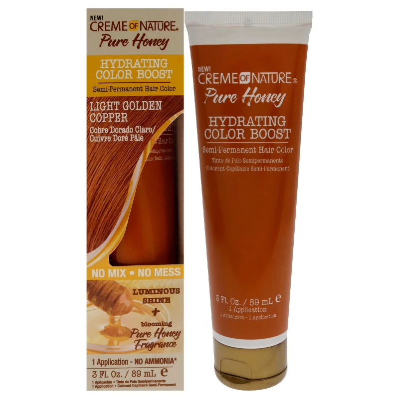 best hair care for reducing hair fall-Creme of Nature Pure Honey Hydrating Color Boost Semi-Permanent Hair Color - Light Golden Copper by Creme of Nature for Unisex - 3 oz Hair Color