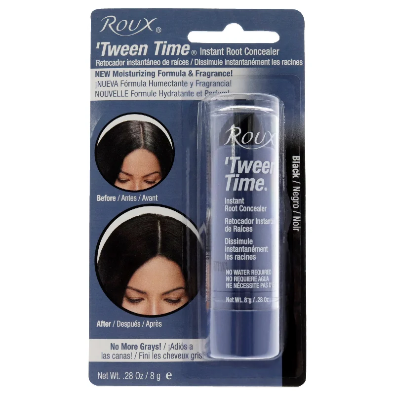 best leave-in conditioner for curly ends-Roux Tween Time Instant Root Concealer Stick - Black by Roux for Unisex - 0.28 oz Concealer