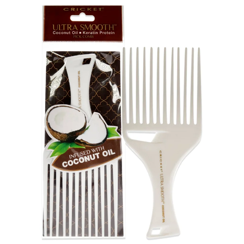 leave-in treatment for curly hair hydration-Cricket Ultra Smooth Coconut Pick Comb by Cricket for Unisex - 1 Pc Comb