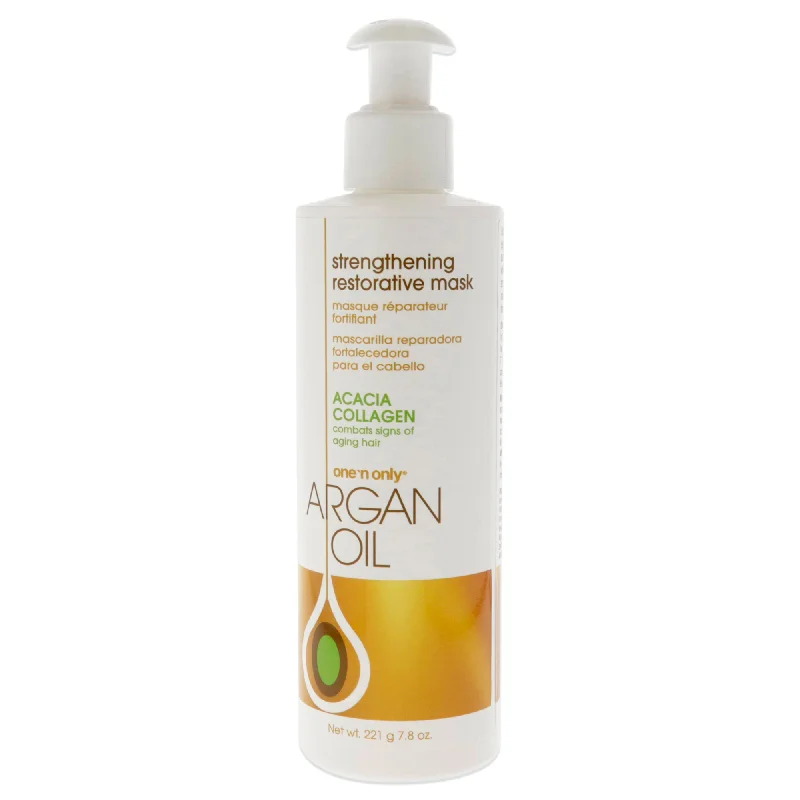 keratin-infused conditioner for smooth hair-One n Only Argan Oil Strengthening Restorative Mask by One n Only for Unisex - 7.8 oz Masque