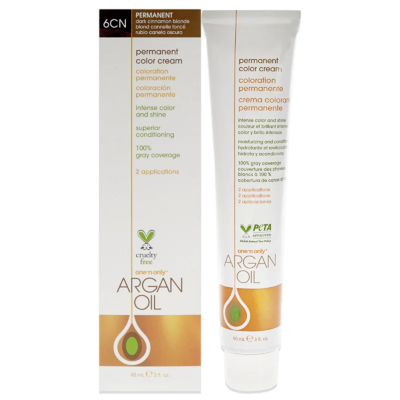 nourishing serum for curly hair growth-One n Only Argan Oil Permanent Color Cream - 6CN Dark Cinnamon Blonde by One n Only for Unisex - 3 oz Hair Color