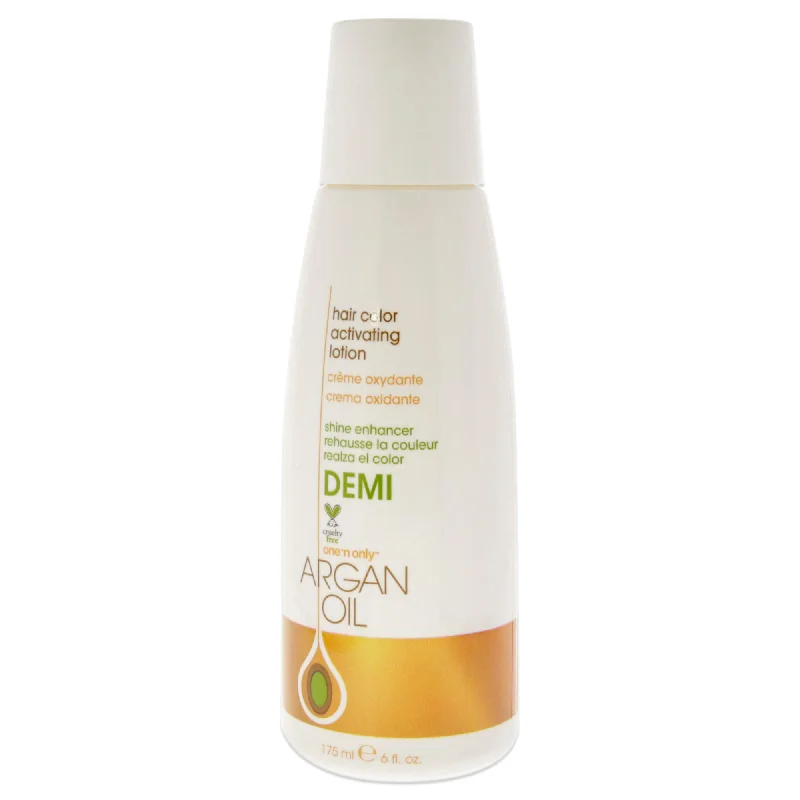 nourishing hair serum for shiny hair-One n Only Argan Oil Hair Color Demi Activating Lotion by One n Only for Unisex - 6 oz Lotion