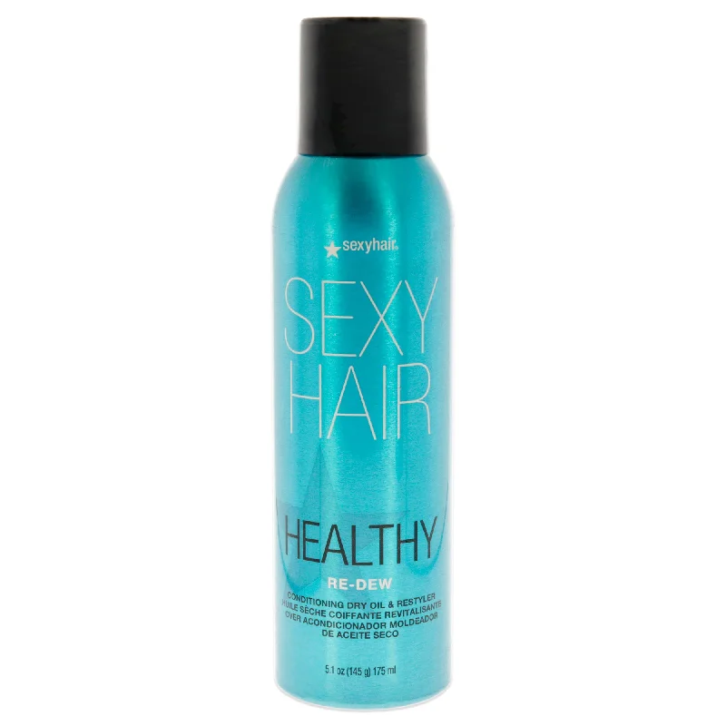 hydrating spray for curly hair ends-Sexy Hair Healthy Sexy Hair Re-Dew Conditioning Dry Oil and Restyler by Sexy Hair for Unisex - 5.1 oz Hair Spray