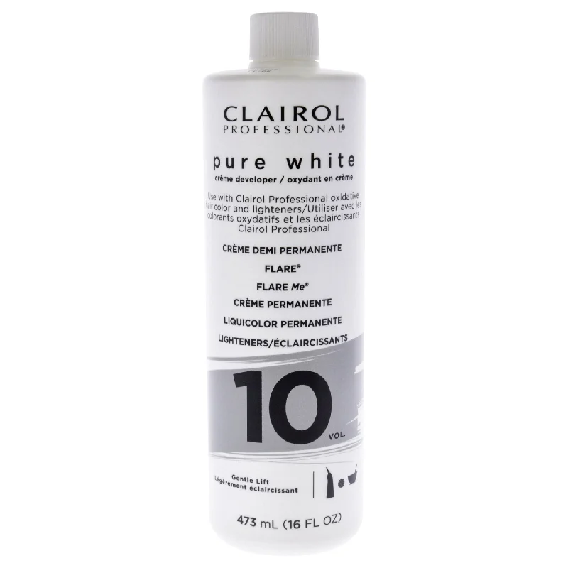 hair care for healthy scalp and growth-Clairol Pure White 10 Volume Creme Developer by Clairol for Unisex - 16 oz Lightener