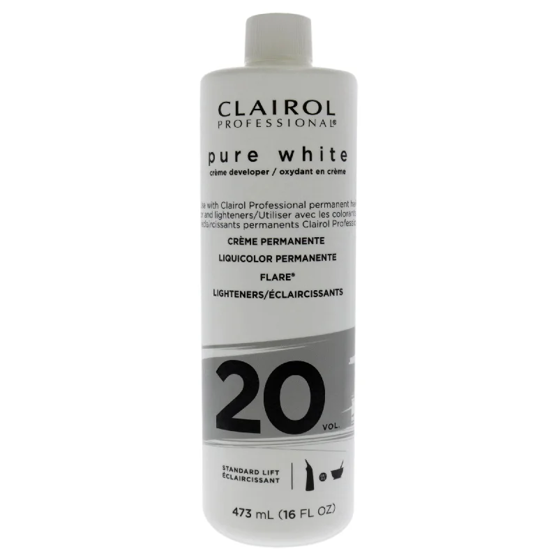 hair growth oil for stimulating hair follicles-Clairol Pure White 20 Volume Creme Developer by Clairol for Unisex - 16 oz Lightener