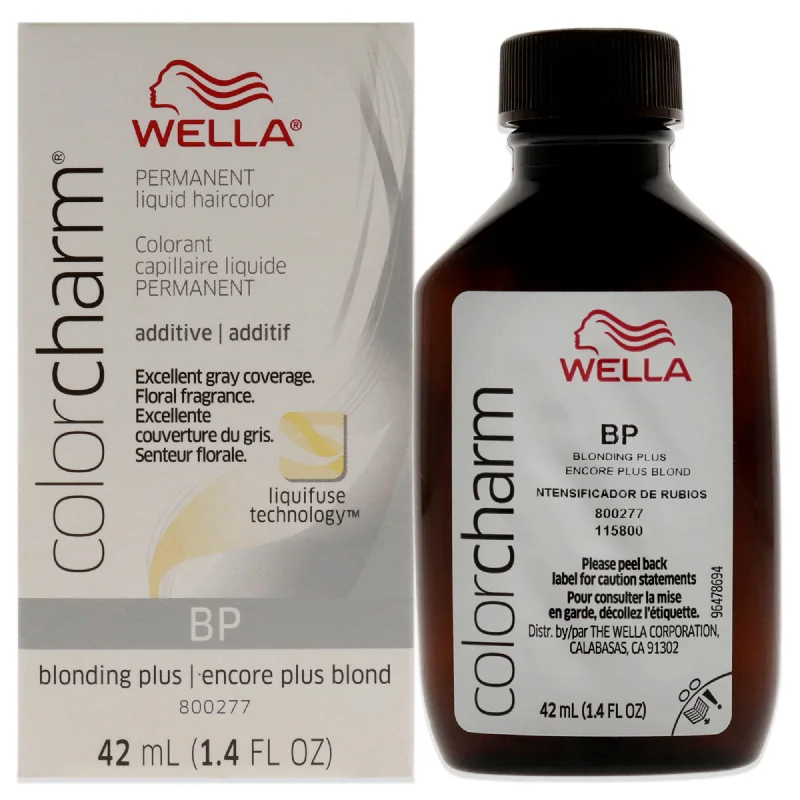 hair care for coarse, thick curly hair-Wella Color Charm Permanent Liquid Hair Color - BP Blonding Plus by Wella for Unisex - 1.42 oz Hair Color