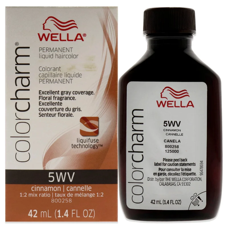 best hair care products for split ends-Wella Color Charm Permanent Liquid Hair Color - 5WV Cinnamon by Wella for Unisex - 1.42 oz Hair Color