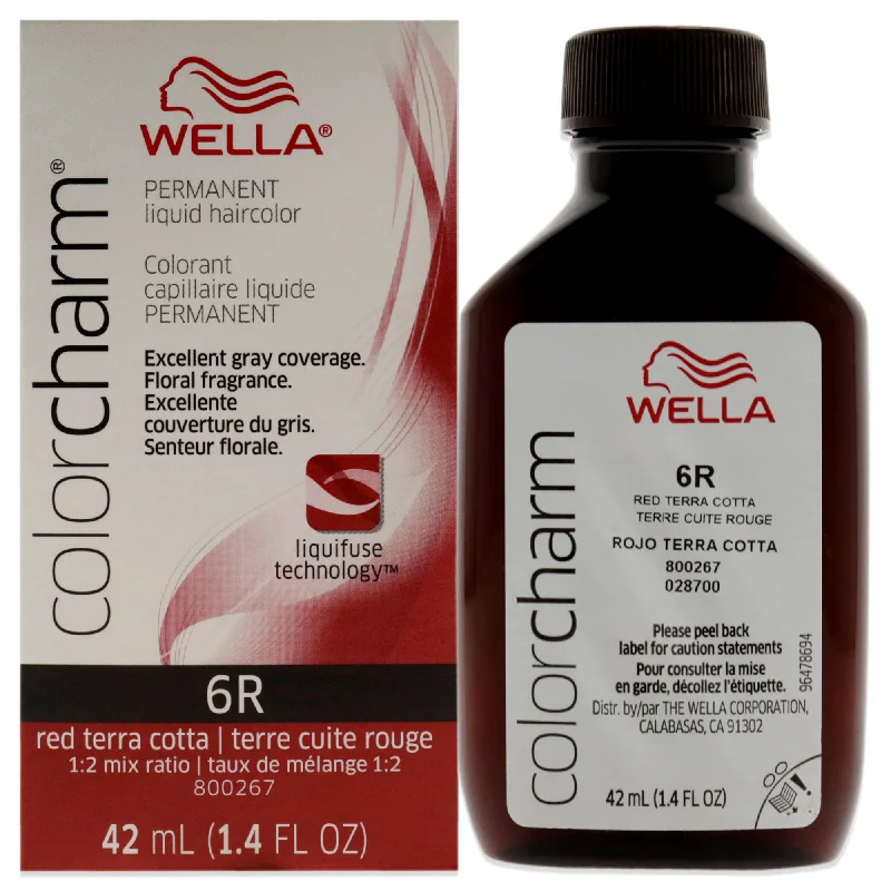 best hair care for oily scalp and dry ends-Wella Color Charm Permanent Liquid Hair Color - 6R Red Terra Cotta by Wella for Unisex - 1.42 oz Hair Color