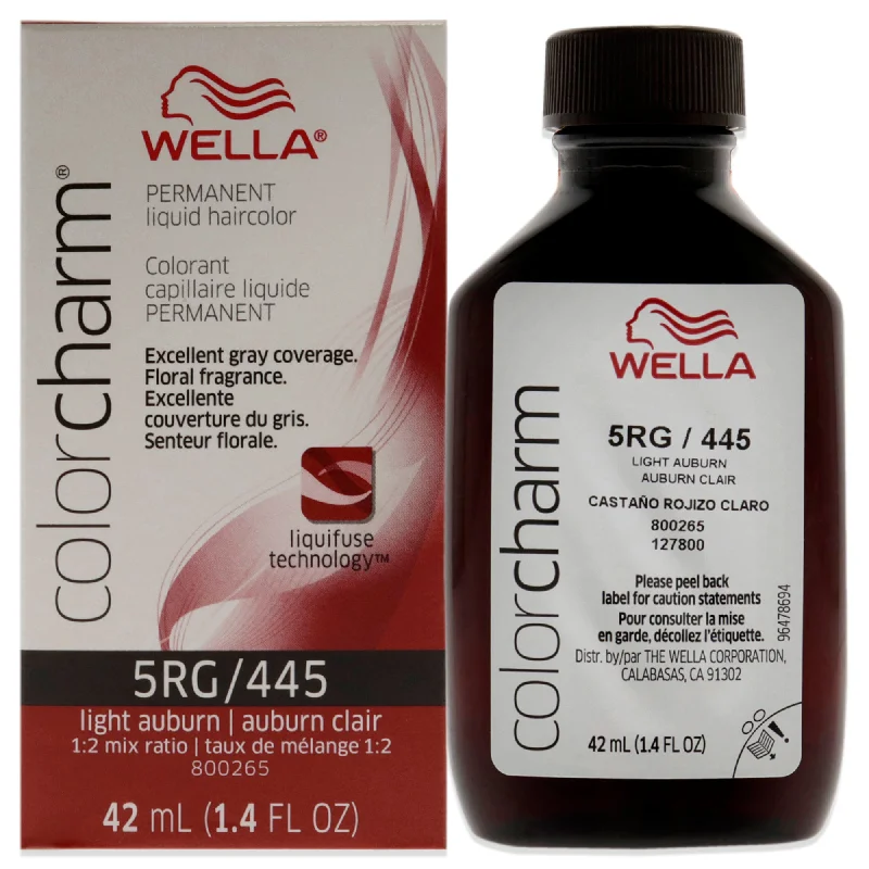 hair mask for fast hair growth-Wella Color Charm Permanent Liquid Hair Color - 445 5RG Light Auburn by Wella for Unisex - 1.42 oz Hair Color