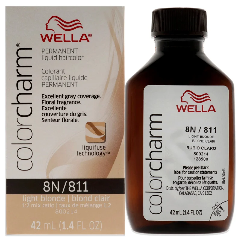 keratin shampoo for deep hair repair-Wella Color Charm Permanent Liquid Hair Color - 811 8N Light Blonde by Wella for Unisex - 1.42 oz Hair Color