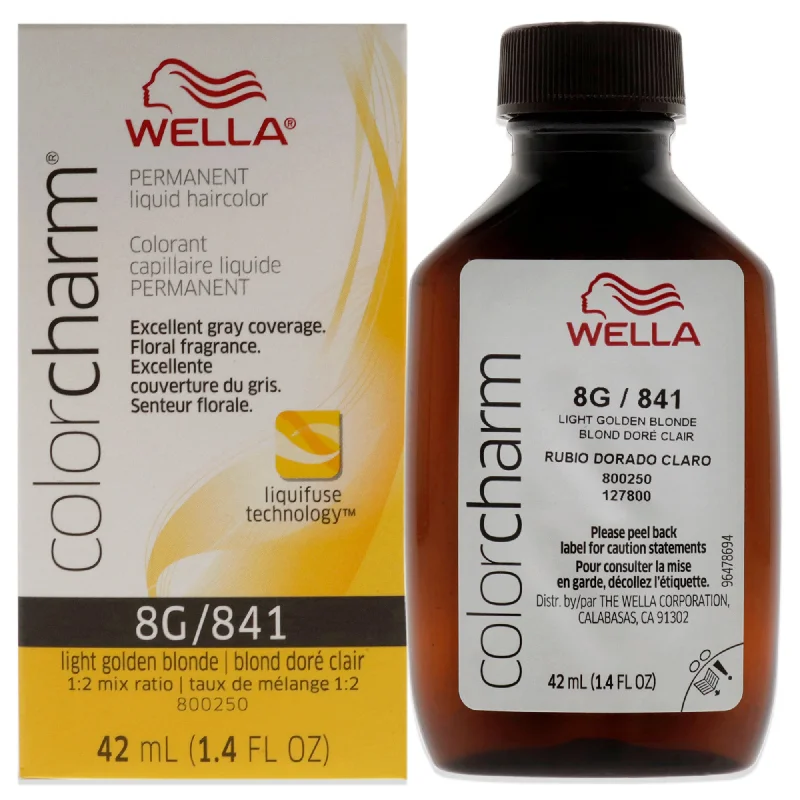 hair growth oil for reducing hair fall-Wella Color Charm Permanent Liquid Hair Color - 8G Light Golden Blonde by Wella for Unisex - 1.42 oz Hair Color