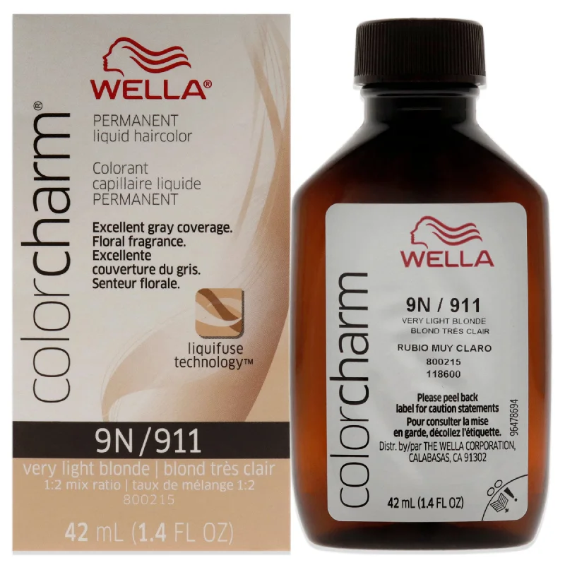 protein mask for healthy, strong hair-Wella Color Charm Permanent Liquid Hair Color - 9N Very Light Blonde by Wella for Unisex - 1.42 oz Hair Color