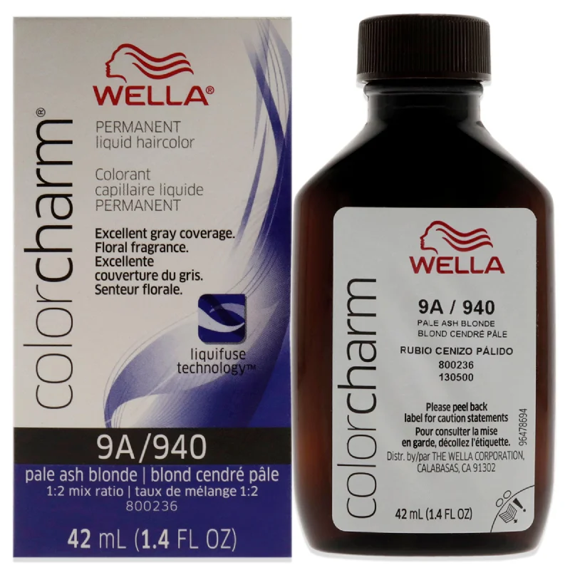 nourishing conditioner for thick, dry hair-Wella Color Charm Permanent Liquid Hair Color - 940 9A Pale Ash Blonde by Wella for Unisex - 1.42 oz Hair Color