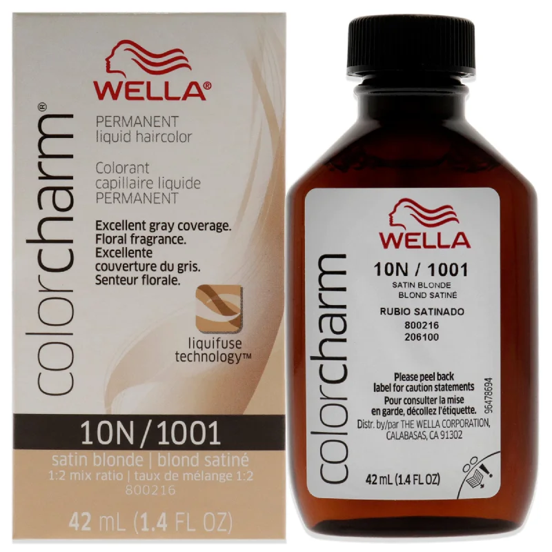 organic leave-in conditioner for hair health-Wella Color Charm Permanent Liquid Hair Color - 1001 10N Satin Blonde by Wella for Unisex - 1.42 oz Hair Color