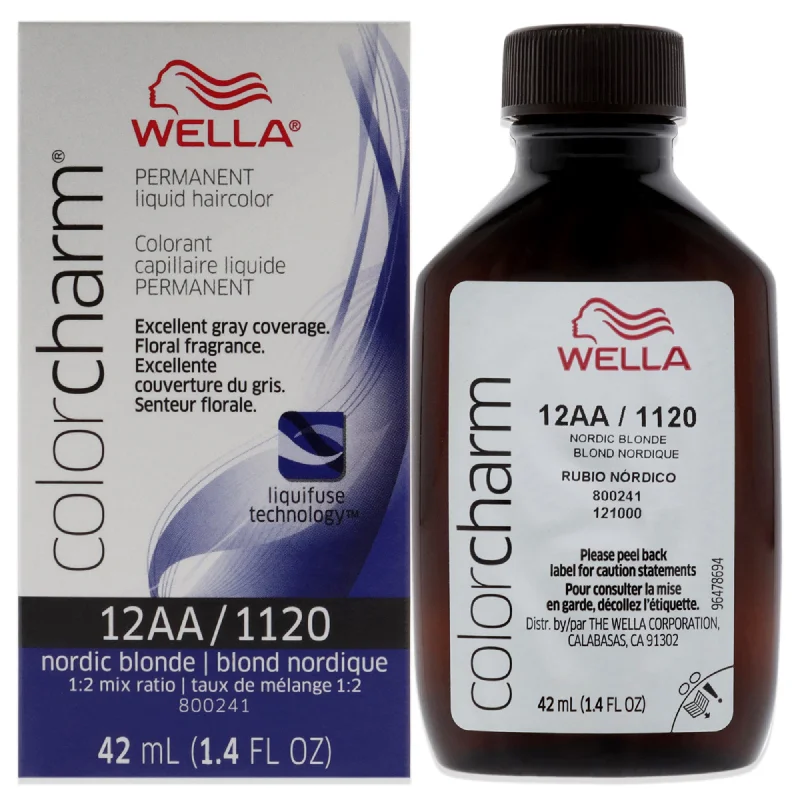 hair growth shampoo for hair thickening-Wella Color Charm Permanent Liquid Hair Color - 1120 12AA Nordic Blonde by Wella for Unisex - 1.42 oz Hair Color