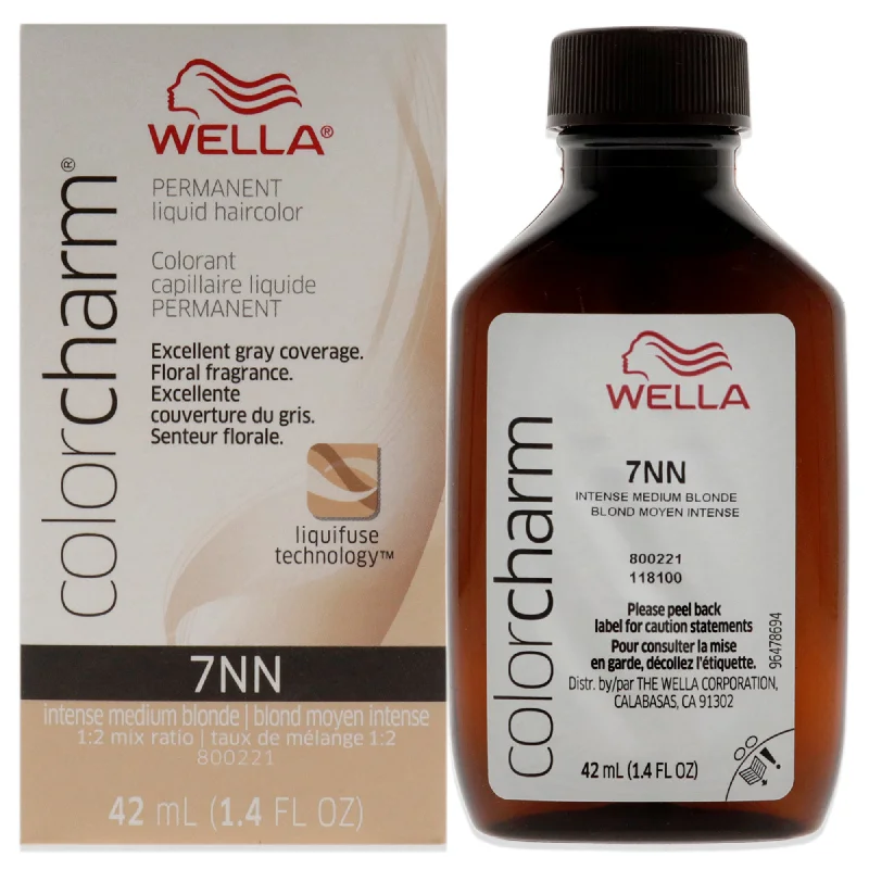 moisturizing shampoo for color-treated hair-Wella Color Charm Permanent Liquid Hair Color - 7NN Intense Medium Blonde by Wella for Unisex - 1.42 oz Hair Color