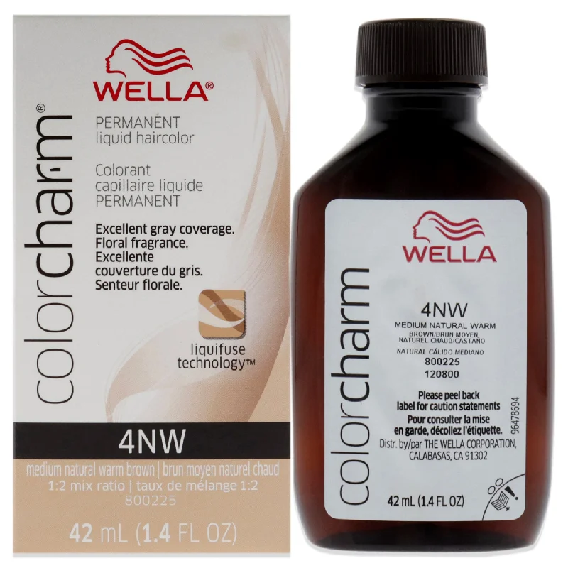 moisturizing conditioner for coarse curls-Wella Color Charm Permanent Liquid Hair Color - 4NW Medium Natural Warm Blonde by Wella for Unisex - 1.42 oz Hair Color