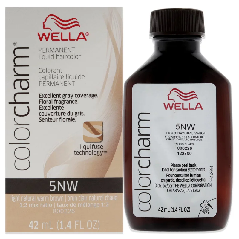 hydrating conditioner for dry, frizzy curls-Wella Color Charm Permanent Liquid Hair Color - 5NW Light Natural Warm Blonde by Wella for Unisex - 1.42 oz Hair Color