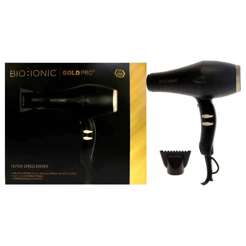 hair care for thin, fine hair with volume-Bio Ionic Gold Pro Speed Hair Dryer by Bio Ionic for Women - 1 Pc Hair Dryer