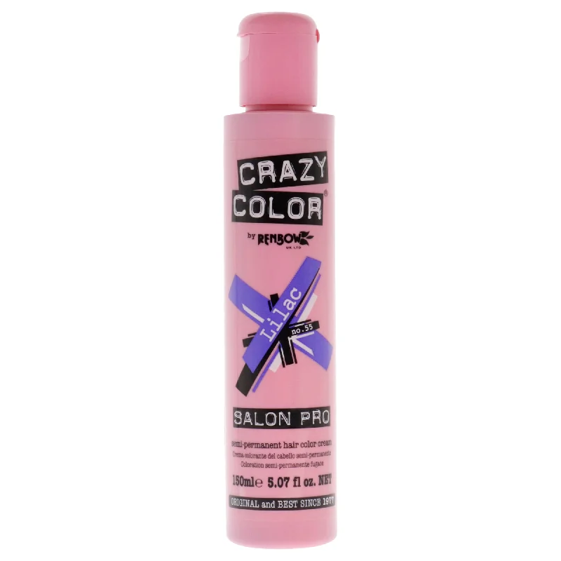 leave-in treatment for curly, dry hair-Crazy Color Crazy Color Salon Pro Semi Permanent Hair Color - 55 Lilac by Crazy Color for Women - 5.07 oz Hair Color