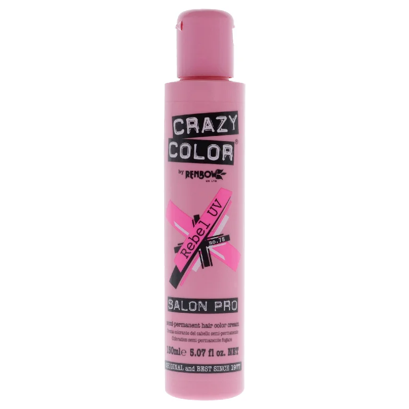 nourishing leave-in spray for frizzy curls-Crazy Color Crazy Color Salon Pro Semi Permanent Hair Color - 78 Rebel by Crazy Color for Women - 5.07 oz Hair Color