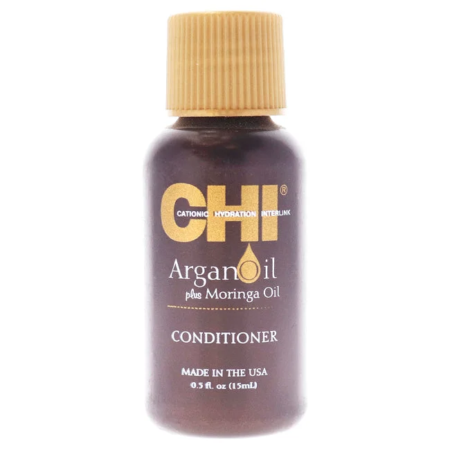 organic hair care for thick, dry hair-CHI Argan Oil Plus Moringa Oil Conditioner by CHI for Unisex - 0.5 oz Conditioner