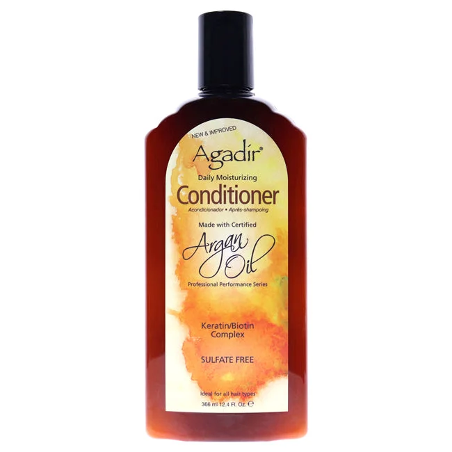 best anti-frizz treatment for curly hair-Agadir Argan Oil Daily Moisturizing Conditioner by Agadir for Unisex - 12.4 oz Conditioner