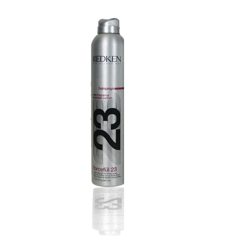 hydrating spray for curly hair ends-Redken Forceful 23 Super Strength Finishing Spray 11 oz