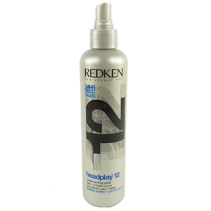 anti-frizz spray for curly, coarse hair-Redken Headplay 12 Pliable Working Spray 8.5 Oz