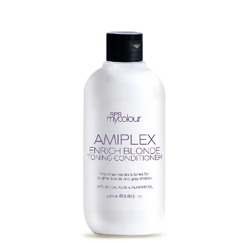 keratin-enriched shampoo for frizz-free hair-RPR AMIPLEX Blonde Toning Conditioner 250ml