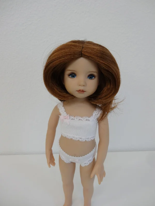 human hair wigs for a soft, shiny appearance -Sally Wig in Auburn - for Little Darling dolls