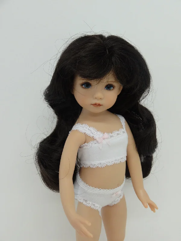 full head wigs for natural coverage and comfort -Sara May Wig in Dark Brown - for Little Darling dolls