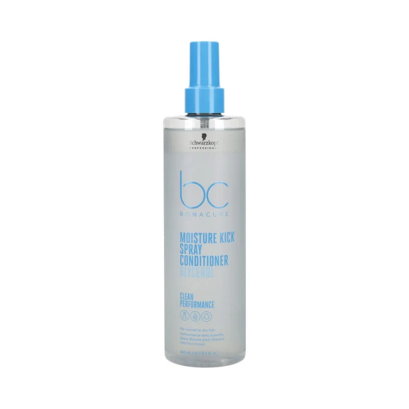 anti-frizz spray for smooth, glossy hair-Schwarzkopf BC BONACURE CLEAN PERFORMANCE MOISTURE KICK SPRAY CONDITIONER 400ml