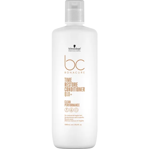 hair care for frizzy, unruly hair-Schwarzkopf BC BONACURE CLEAN PERFORMANCE TIME RESTORE CONDITIONER 1000mL