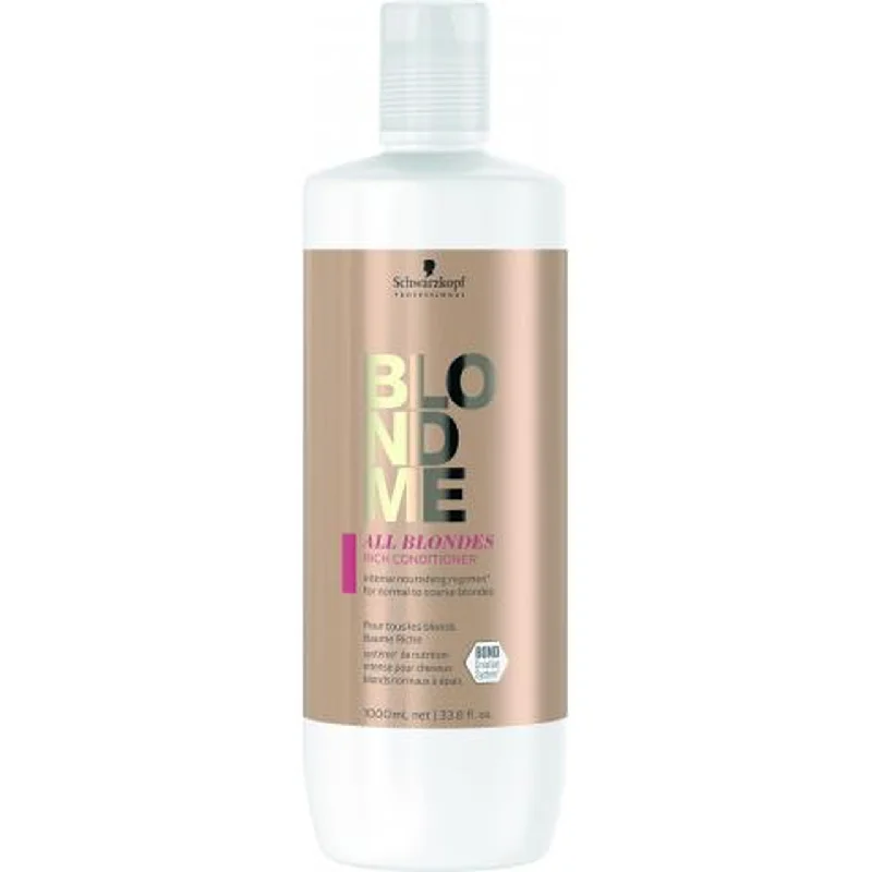 thickening shampoo for frizzy hair-Schwarzkopf BLONDME RICH CONDITIONER 1000ml