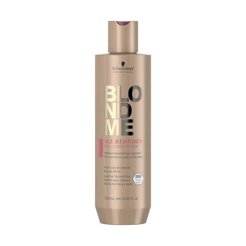 deep treatment for dry, frizzy curls-Schwarzkopf BLONDME RICH CONDITIONER - ALL 250ml