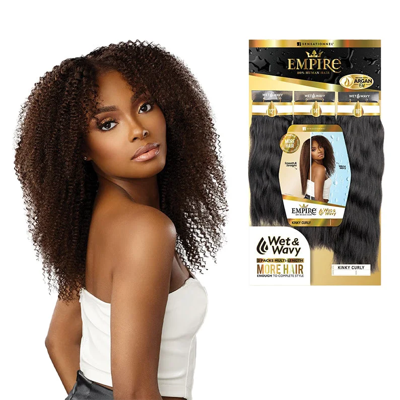 elegant medium-length wigs for a balanced, chic look -SENSATIONNEL Enpire Wet & Wavy Kinky Curly