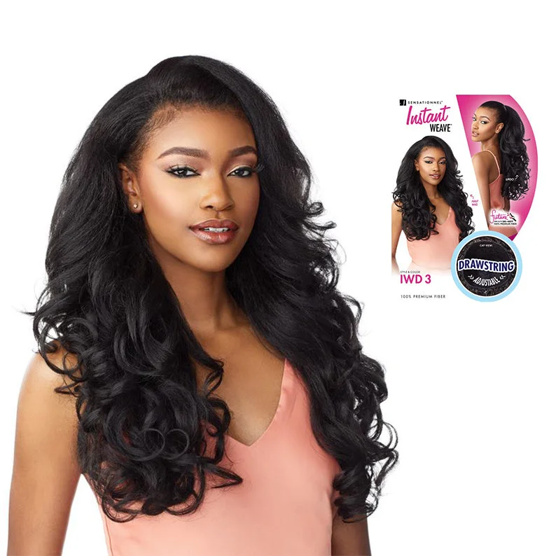 wigs for women with medium hair for a versatile look -SENSATIONNEL Half Wig DRAWSTRING CAP 003