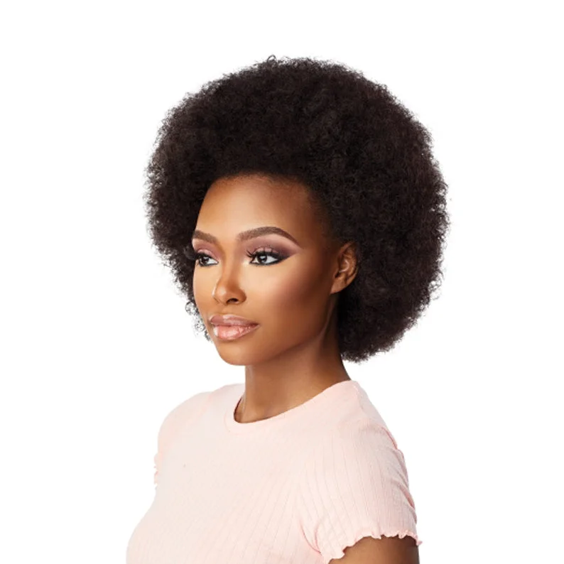 comfortable lace wigs for sensitive scalps -SENSATIONNEL Half Wig Instant Weave DRAWSTRING CAP 001