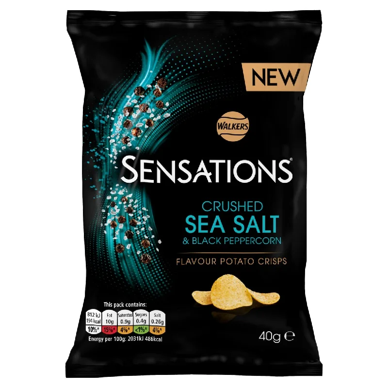 Sensations Crushed Sea Salt & Black Peppercorn 40g