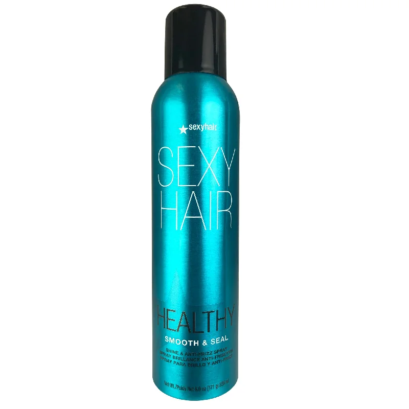 best shampoo for dry scalp and itchy hair-Sexy Hair Healthy Smooth and Seal Adds Shine Reduces Frizz Anti-Frizz Spray 6 oz