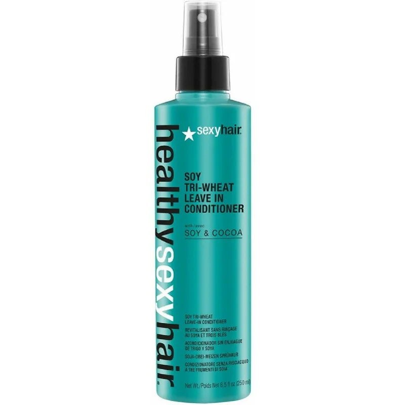 hair oil for healthy, shiny ends-Sexy Hair Soy Tri-Wheat Leave In Conditioner 8.5 oz