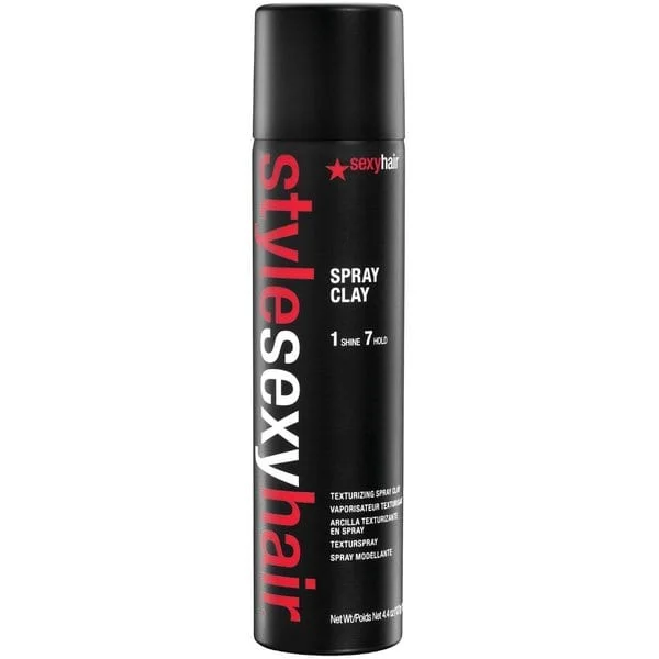 hydrating serum for dry curly hair-Sexy Hair Spray Clay Texturizing Spray Clay 4.4 Oz