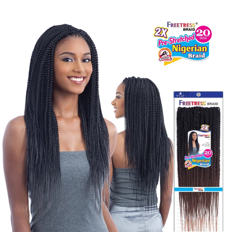 trendy long wigs for dramatic styling -SHAKE N GO FREETRESS 2X Nigerian Pre-Stretched Braid 20"