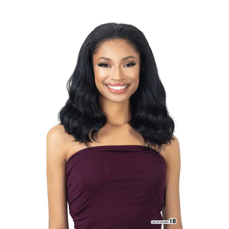 glueless wigs for hassle-free application -SHAKE N GO FREETRESS EQUAL Drawstring Full Cap Natural Me - NATURAL PRESSED WAVES