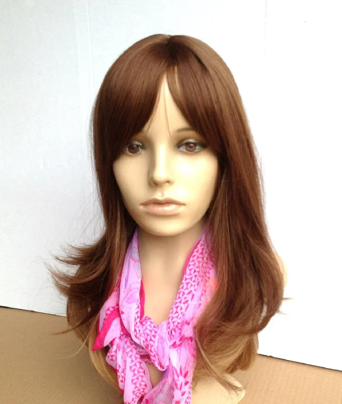 comfortable wigs for women with sensitive scalps -BIG SALE! Wig Long Ombre T#4/8/27