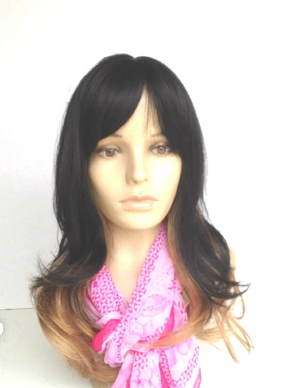 wigs for women with heart-shaped faces for balance -BIG SALE! Wig Long Ombre T#1B/6/27