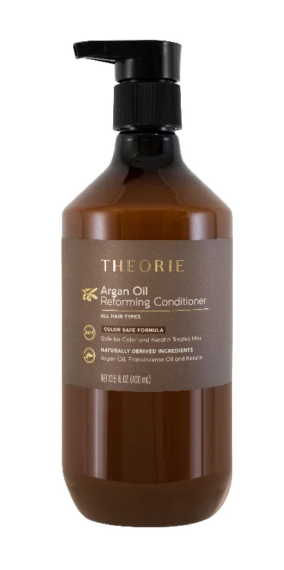 natural shampoo for soft, shiny hair-Theorie Argan Oil Ultimate Reform Conditioner -  400ml