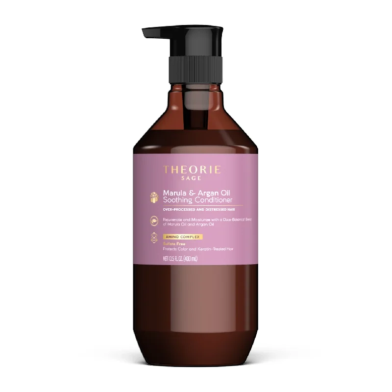 best protein treatment for dry, weak hair-Theorie Marula & Argan Conditioner 400ml [DEL]